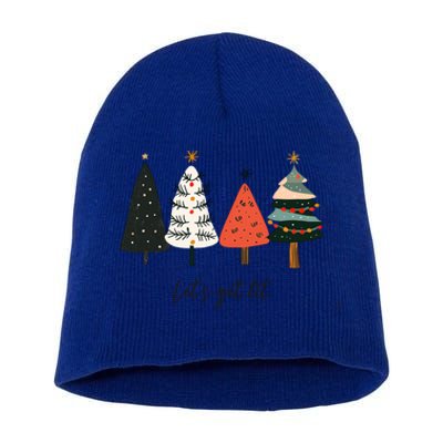 LetS Get Lit Boho Xmas Christmas Tree Great Gift Short Acrylic Beanie