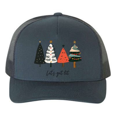 LetS Get Lit Boho Xmas Christmas Tree Great Gift Yupoong Adult 5-Panel Trucker Hat