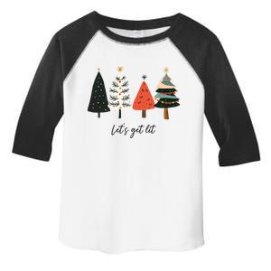 LetS Get Lit Boho Xmas Christmas Tree Great Gift Toddler Fine Jersey T-Shirt