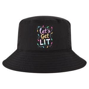 LetS Get Lit Christmas Lights Festive Party Design Gift Cool Comfort Performance Bucket Hat