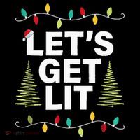 Let's Get Lit Funny Christmas Drinking Xmas Lights Mug
