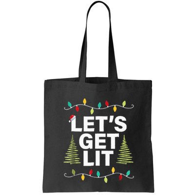Let's Get Lit Funny Christmas Drinking Xmas Lights Bag