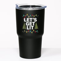 Let's Get Lit Funny Christmas Drinking Xmas Lights Tumbler