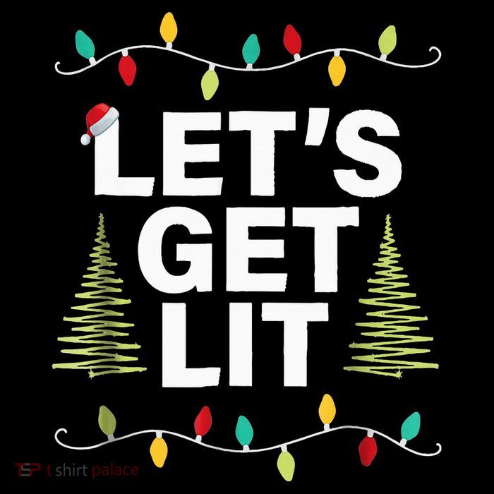 Let's Get Lit Funny Christmas Drinking Xmas Lights Youth Performance Sprint T-Shirt