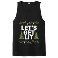 Let's Get Lit Funny Christmas Drinking Xmas Lights PosiCharge Competitor Tank