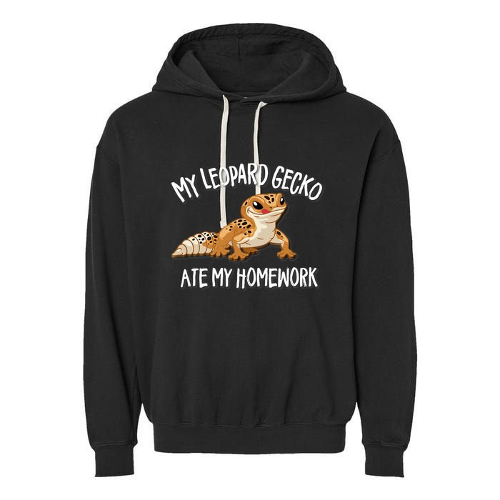 Leopard Gecko Garment-Dyed Fleece Hoodie
