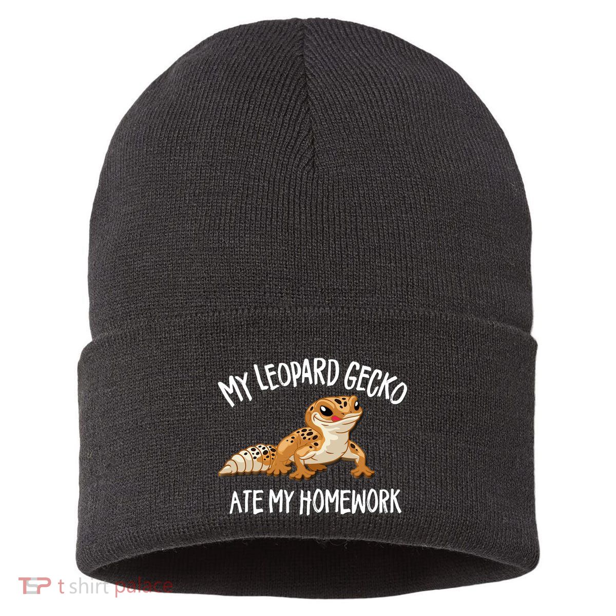 Leopard Gecko Sustainable Knit Beanie