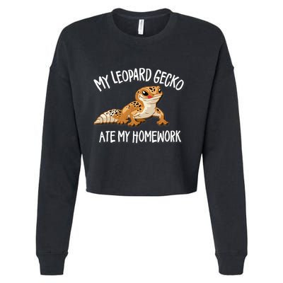 Leopard Gecko Cropped Pullover Crew