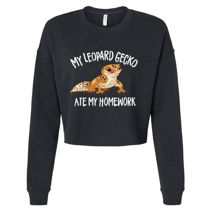 Leopard Gecko Cropped Pullover Crew