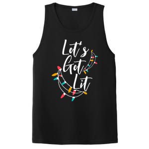 LetS Get Lit Christmas Lights Xmas Day Happy Holidays Gift PosiCharge Competitor Tank