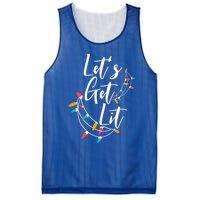 LetS Get Lit Christmas Lights Xmas Day Happy Holidays Gift Mesh Reversible Basketball Jersey Tank