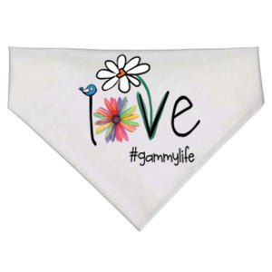 Love Gammy Life Art Flower USA-Made Doggie Bandana