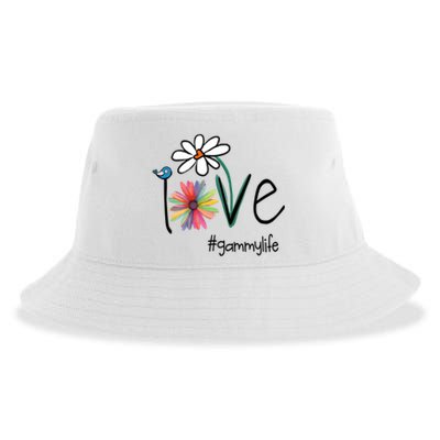 Love Gammy Life Art Flower Sustainable Bucket Hat