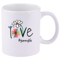 Love Gammy Life Art Flower 11oz C Handle Ceramic Mug