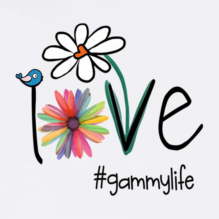 Love Gammy Life Art Flower 11oz C Handle Ceramic Mug