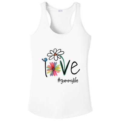 Love Gammy Life Art Flower Ladies PosiCharge Competitor Racerback Tank