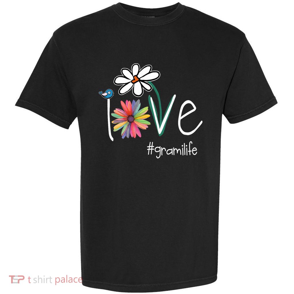 Love Grami Life Art Flower Color Garment-Dyed Heavyweight T-Shirt