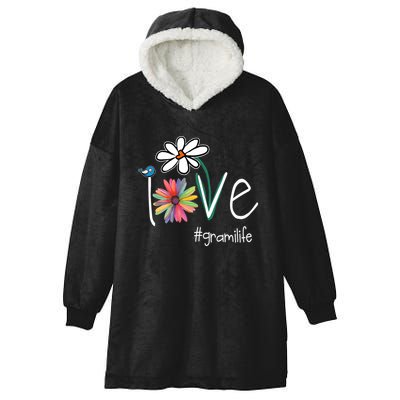 Love Grami Life Art Flower Color Hooded Wearable Blanket