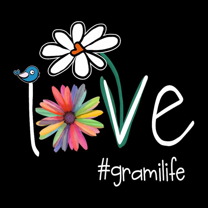 Love Grami Life Art Flower Color Bag