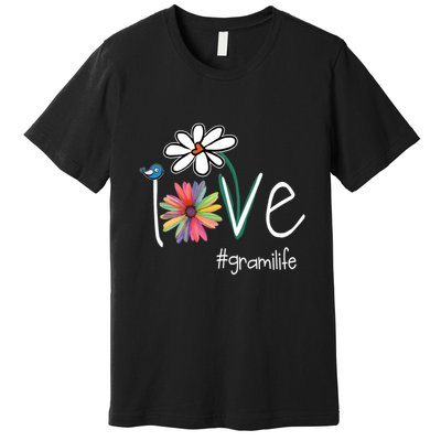 Love Grami Life Art Flower Color Premium T-Shirt