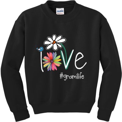Love Grami Life Art Flower Color Kids Sweatshirt