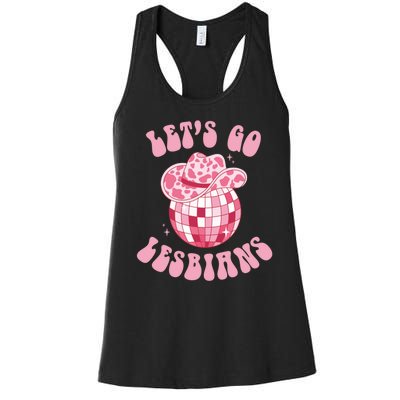 LetS Go Lesbians Cowgirl Southern Western Lesbian Pride Women's Racerback Tank