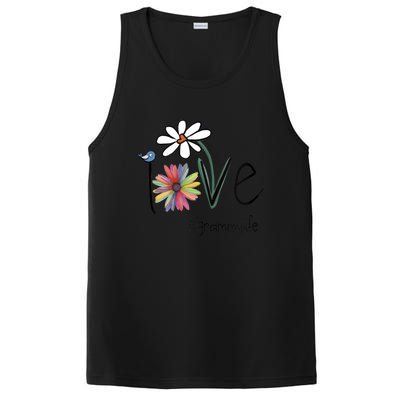 Love Grammy Life Art Flower Cool Gift PosiCharge Competitor Tank