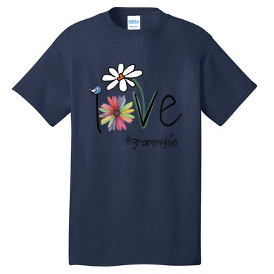 Love Grammy Life Art Flower Cool Gift Tall T-Shirt