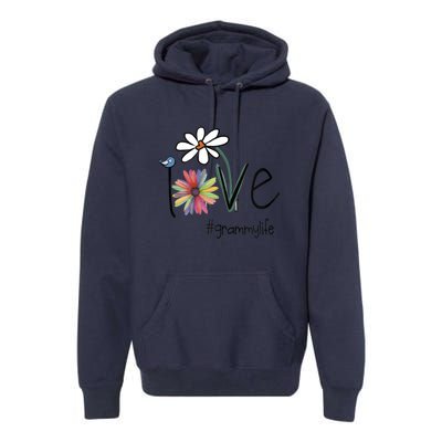 Love Grammy Life Art Flower Cool Gift Premium Hoodie