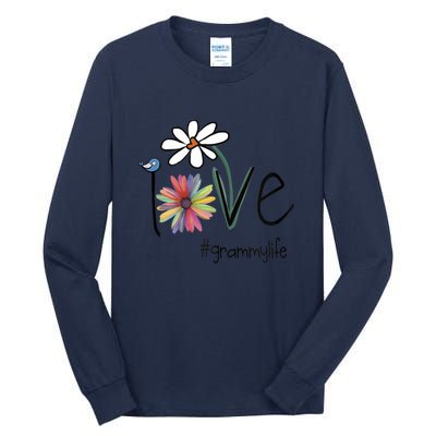 Love Grammy Life Art Flower Cool Gift Tall Long Sleeve T-Shirt