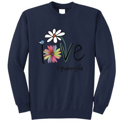 Love Grammy Life Art Flower Cool Gift Tall Sweatshirt