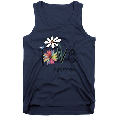 Love Grammy Life Art Flower Cool Gift Tank Top