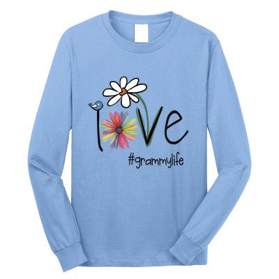 Love Grammy Life Art Flower Cool Gift Long Sleeve Shirt