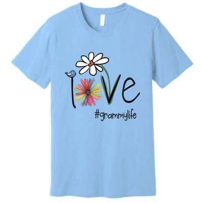 Love Grammy Life Art Flower Cool Gift Premium T-Shirt