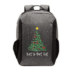 LetS Get Lit Christmas Tree Graphic Funny Gift Vector Backpack