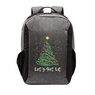 LetS Get Lit Christmas Tree Graphic Funny Gift Vector Backpack