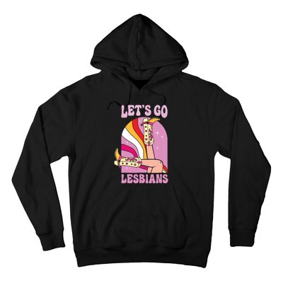 Lets Go Lesbians Lgbtq Lesbian Pride Month Cowgirl Hoodie