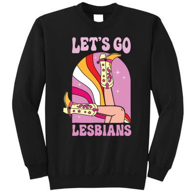 Lets Go Lesbians Lgbtq Lesbian Pride Month Cowgirl Sweatshirt