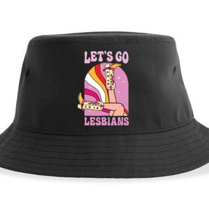 Lets Go Lesbians Lgbtq Lesbian Pride Month Cowgirl Sustainable Bucket Hat