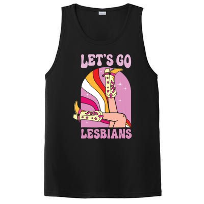 Lets Go Lesbians Lgbtq Lesbian Pride Month Cowgirl PosiCharge Competitor Tank