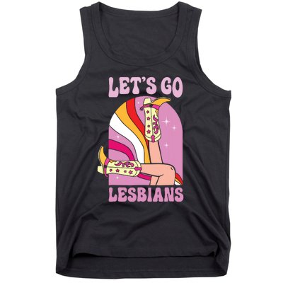 Lets Go Lesbians Lgbtq Lesbian Pride Month Cowgirl Tank Top