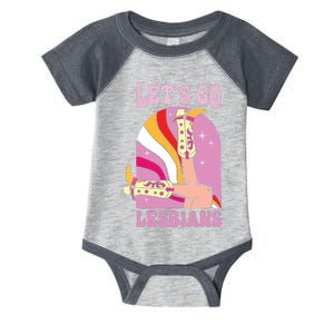 Lets Go Lesbians Lgbtq Lesbian Pride Month Cowgirl Infant Baby Jersey Bodysuit