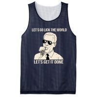 Let's Go Lick The World, Let's Get It Done Funny Joe Biden Mesh Reversible Basketball Jersey Tank