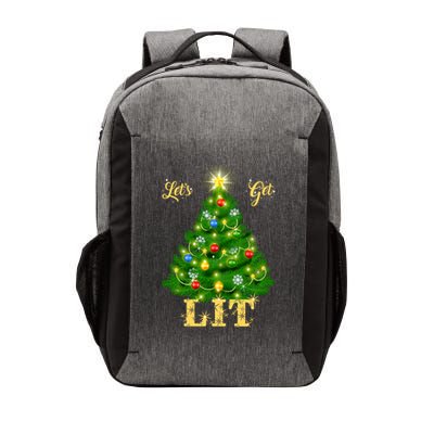 LetS Get Lit Christmas Tree Great Gift Vector Backpack