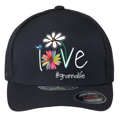 Love Granna Life Art Flower Color Flexfit Unipanel Trucker Cap