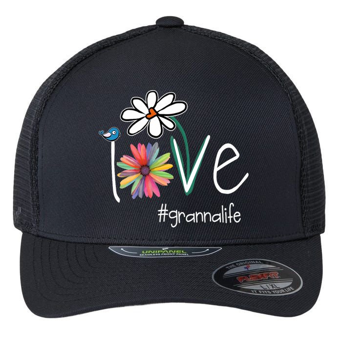 Love Granna Life Art Flower Color Flexfit Unipanel Trucker Cap