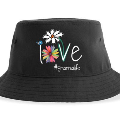 Love Granna Life Art Flower Color Sustainable Bucket Hat