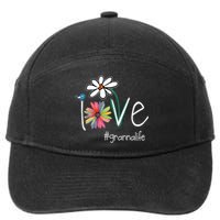 Love Granna Life Art Flower Color 7-Panel Snapback Hat