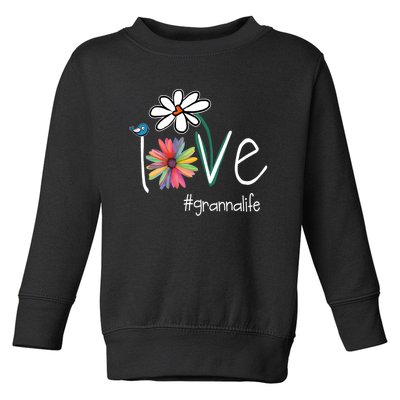 Love Granna Life Art Flower Color Toddler Sweatshirt