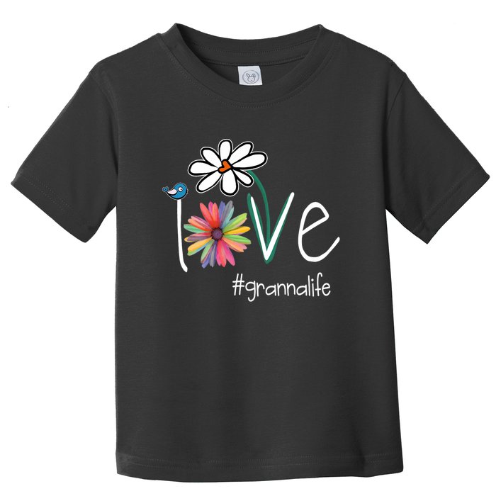 Love Granna Life Art Flower Color Toddler T-Shirt